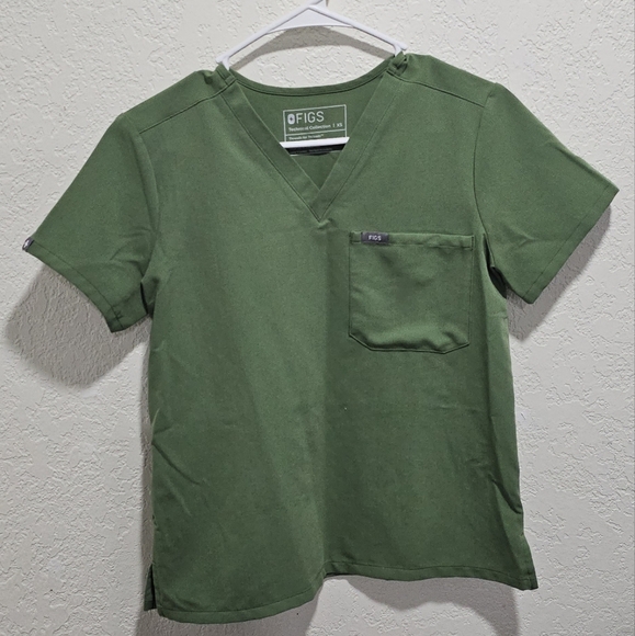 Figs Catarina One-Pocket Scrub Top Technical Collection Fern Green Sz Xtra Small - Picture 2 of 7